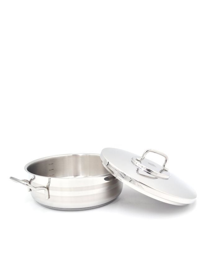 Korkmaz Astra2 Low Casserole, 3.5 Ltr Stainless Steel 24X8 Cmcm