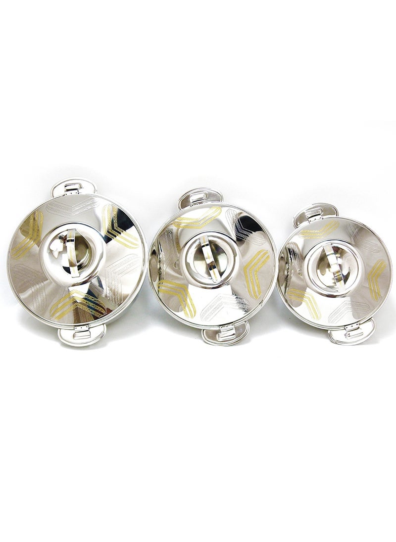 Sofi Stainless Steel Premium 3pc Hotpot Set 2.5L,3.5L,5.0L