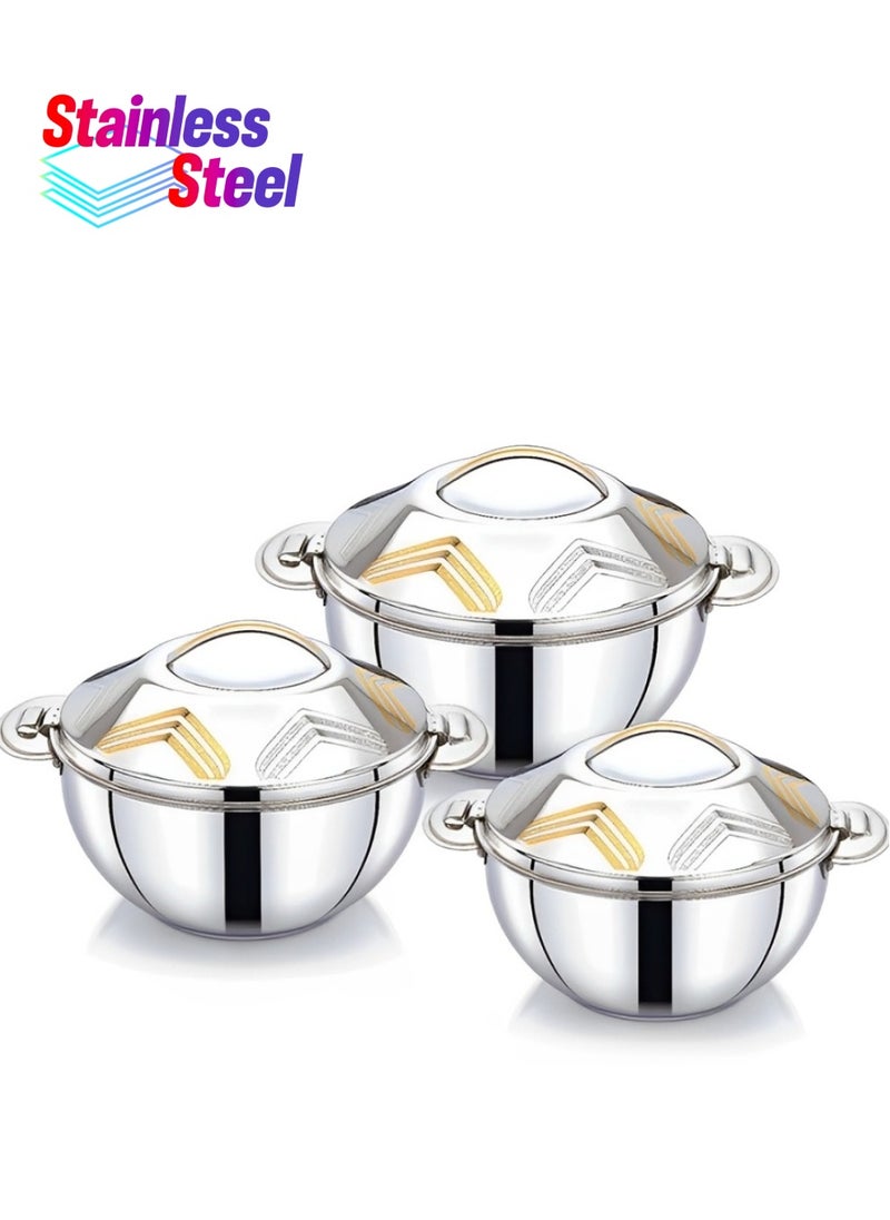 Sofi Stainless Steel Premium 3pc Hotpot Set 1.5L,2.5L,3.5L