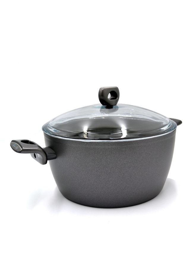 Korkmaz Nora Ceramic Casserole | Non Stick Stock Pot Grey