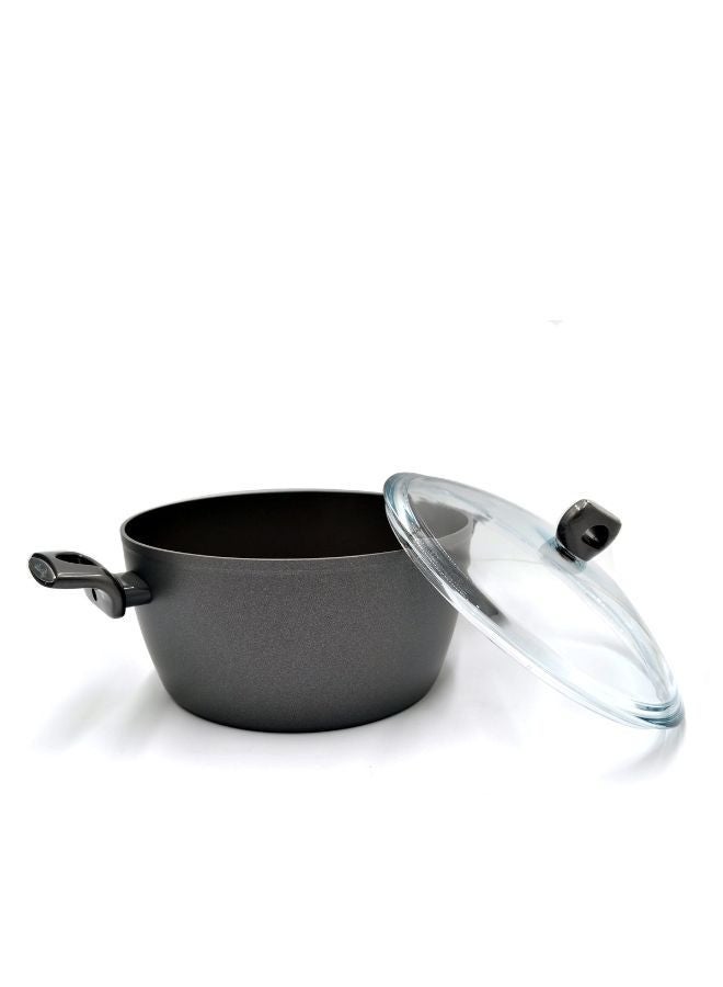 Korkmaz Nora Ceramic Casserole | Non Stick Stock Pot Grey