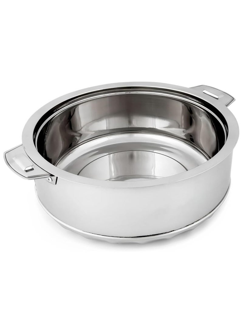 Stainless Steel Casserole Lightweight Easy to Handle Hotpot with Lid Silver-Madina 3Pc Set 2.5, 3.5, 5.0L