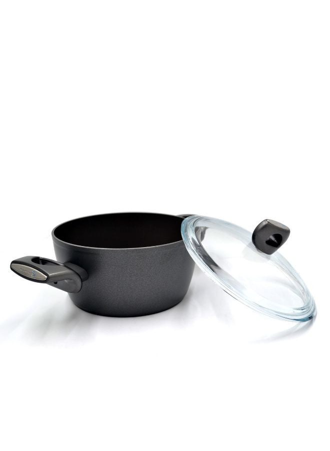 Korkmaz Nora Ceramic Casserole | Non Stick Stock Pot Grey
