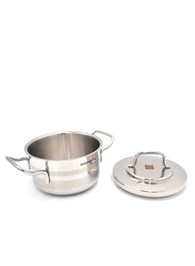 Korkmaz Astra Stainless Steel Pot, 3.3 Liter Capacity Silver 20X11.5 Cmcm