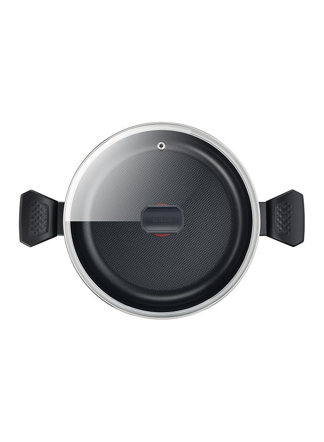 TEFAL EASY COOK AND CLEAN | Stewpot 24 cm | easy clean | non stick coating | thermo signal | heat indicator | diffusion base | healthy | safe cookware | Made in France | 2 Years Warranty | B5544602 Black Coffee Ultra