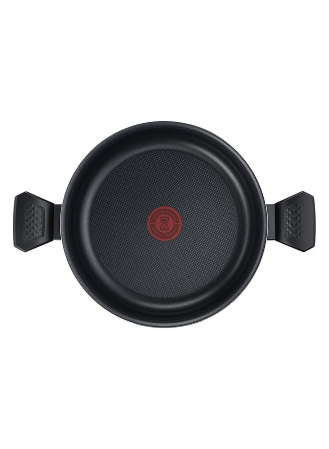 TEFAL EASY COOK AND CLEAN | Stewpot 24 cm | easy clean | non stick coating | thermo signal | heat indicator | diffusion base | healthy | safe cookware | Made in France | 2 Years Warranty | B5544602 Black Coffee Ultra