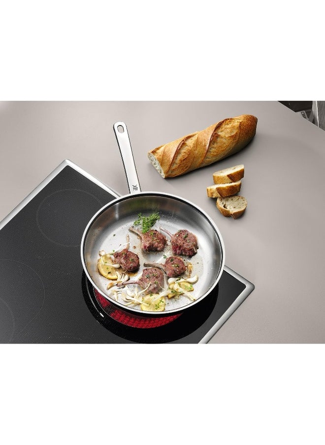 Frying Pan Uncoated  20Cm Profi Made In Germany Pouring Rim Stainless Steel Handle Stainless Steel Suitable For Induction Dishwasher Safe