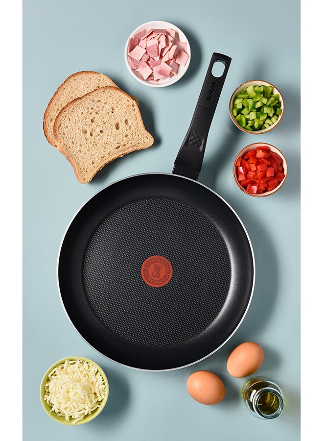 TEFAL EASY COOK AND CLEAN | Frypan 32 cm | easy clean | non stick coating | thermo signal™ heat indicator diffusion base healthy safe cookware Made in France | 2 Years Warranty | B5540802 Black Coffee Ultra