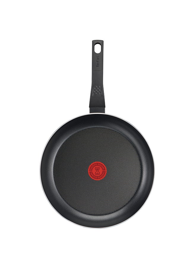 TEFAL EASY COOK AND CLEAN | Frypan 26 cm | easy clean | non stick coating | thermo signal™ | heat indicator | diffusion base | healthy | safe cookware | Made in France | 2 Years Warranty | B5540502 Black - Black Coffee Ultra