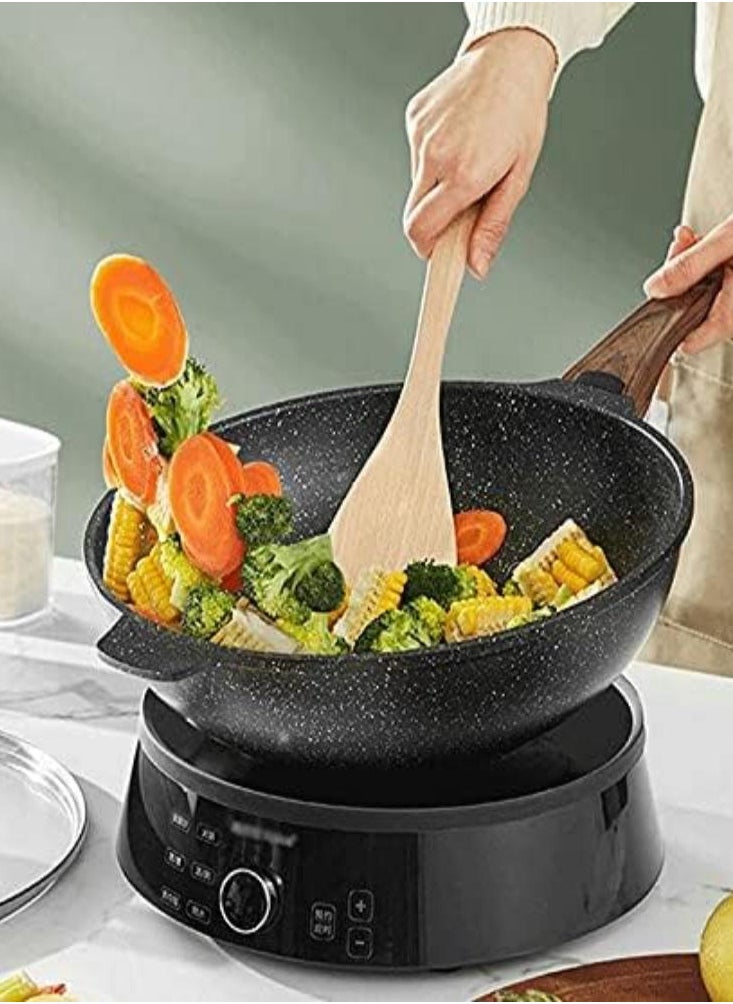 Non Stick Wok Household Fr Ying Dual Purpose Small Pan for Induction Cooker Kitchen Cooking Pot-32 * 9.8cm