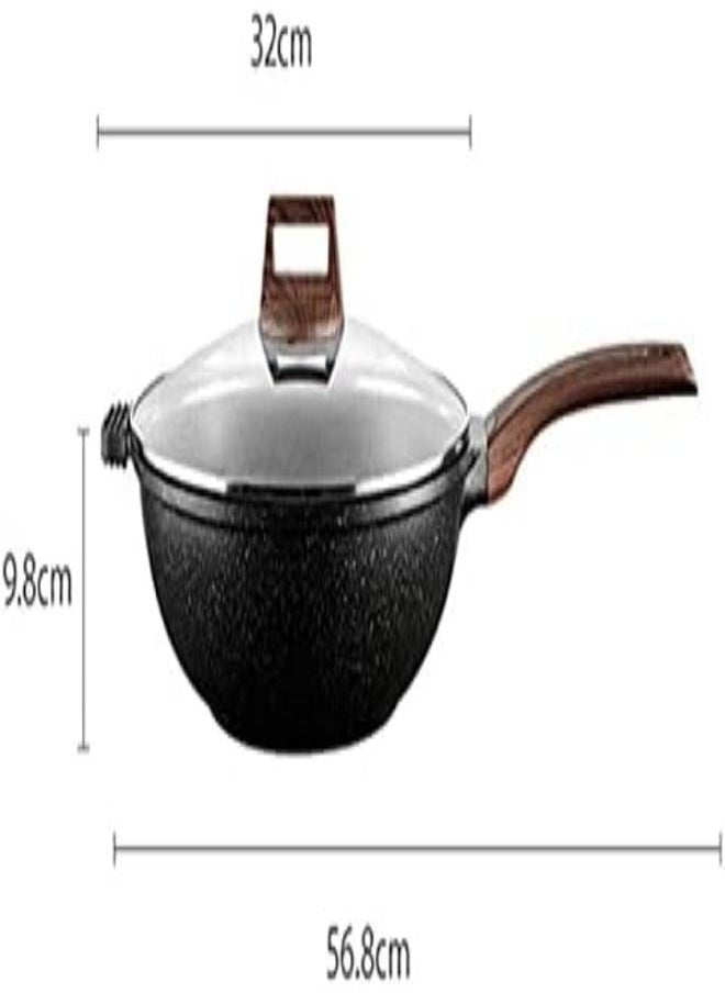 Non Stick Wok Household Fr Ying Dual Purpose Small Pan for Induction Cooker Kitchen Cooking Pot-32 * 9.8cm