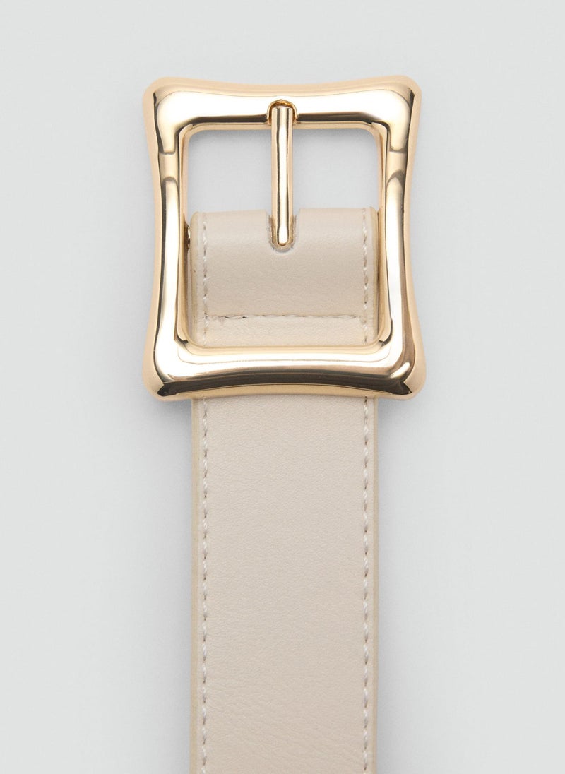 Square Buckle Allocated Hole Belt