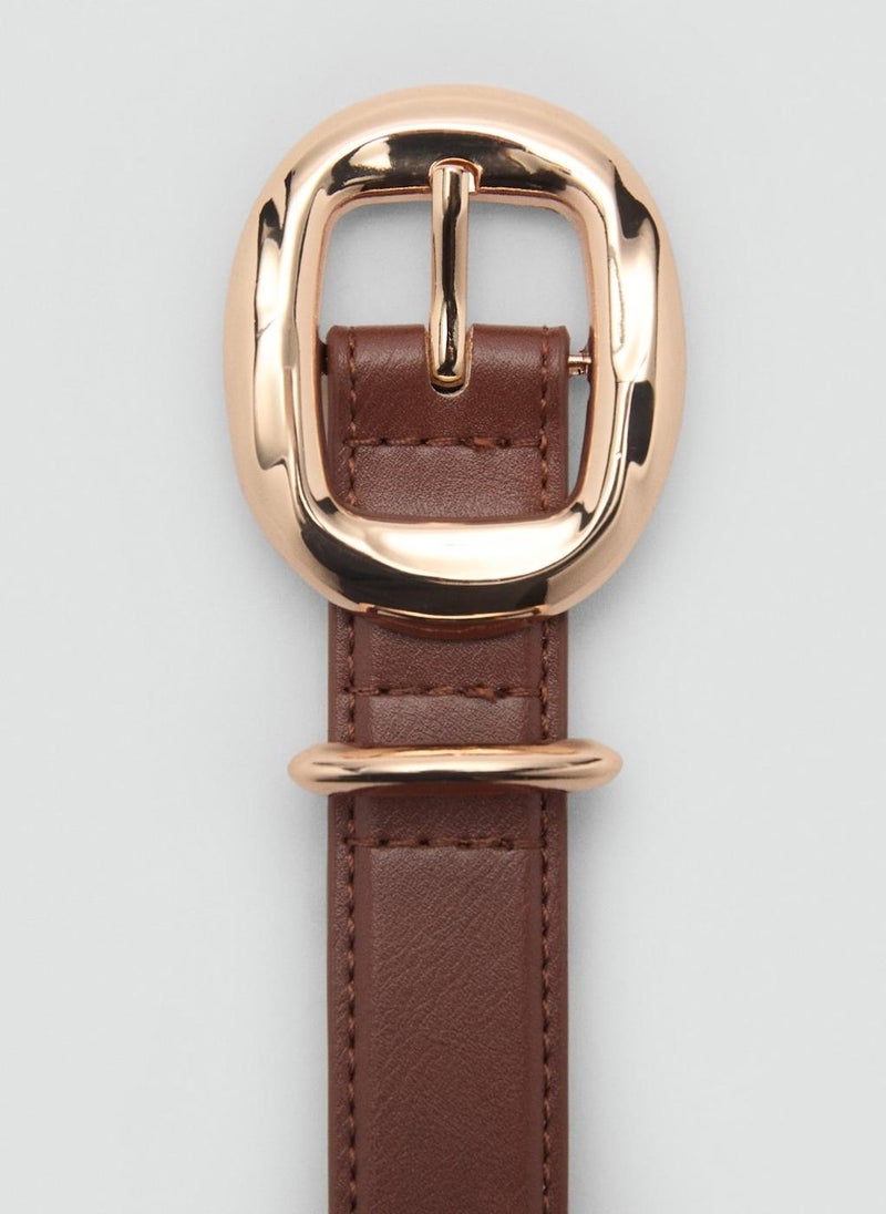 Round Buckle Allocated Hole Belt