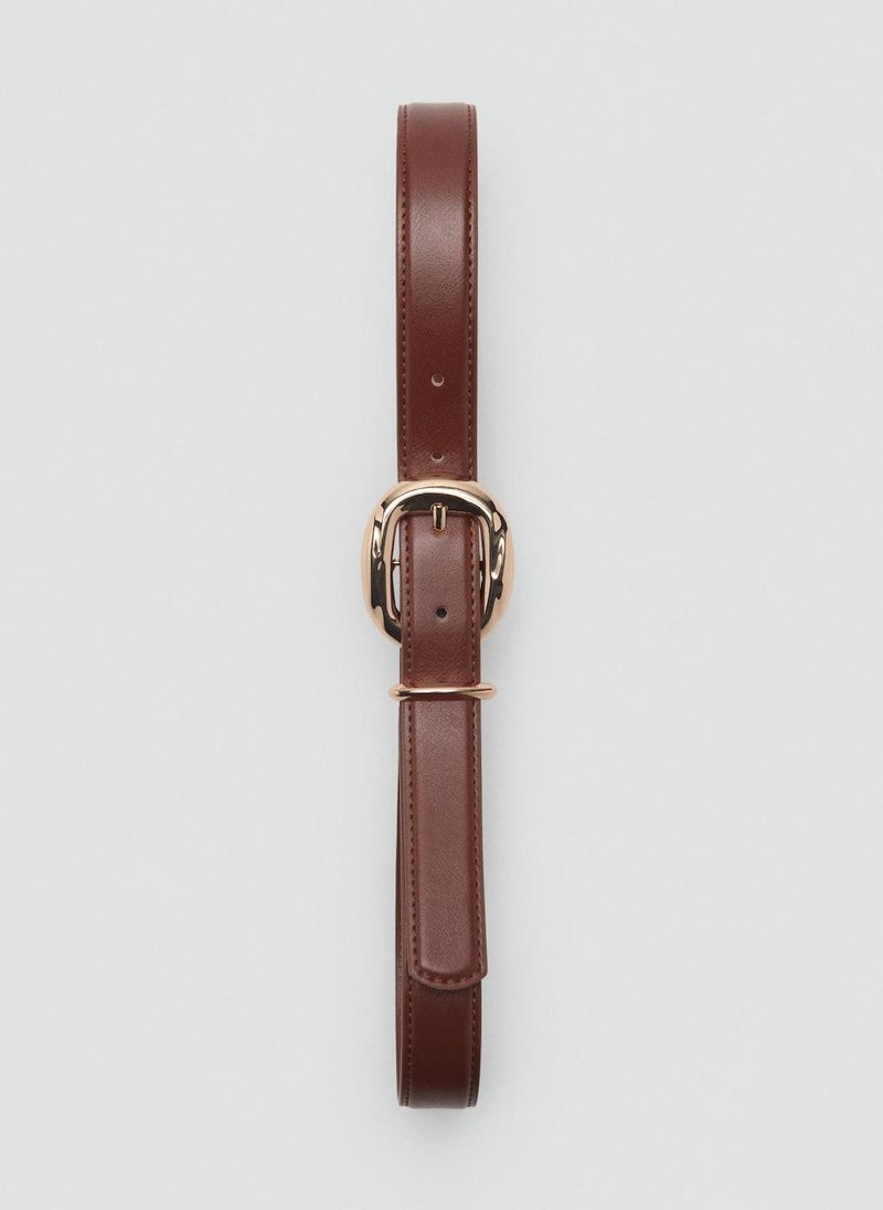 Round Buckle Allocated Hole Belt