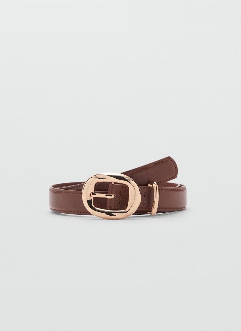 Round Buckle Allocated Hole Belt