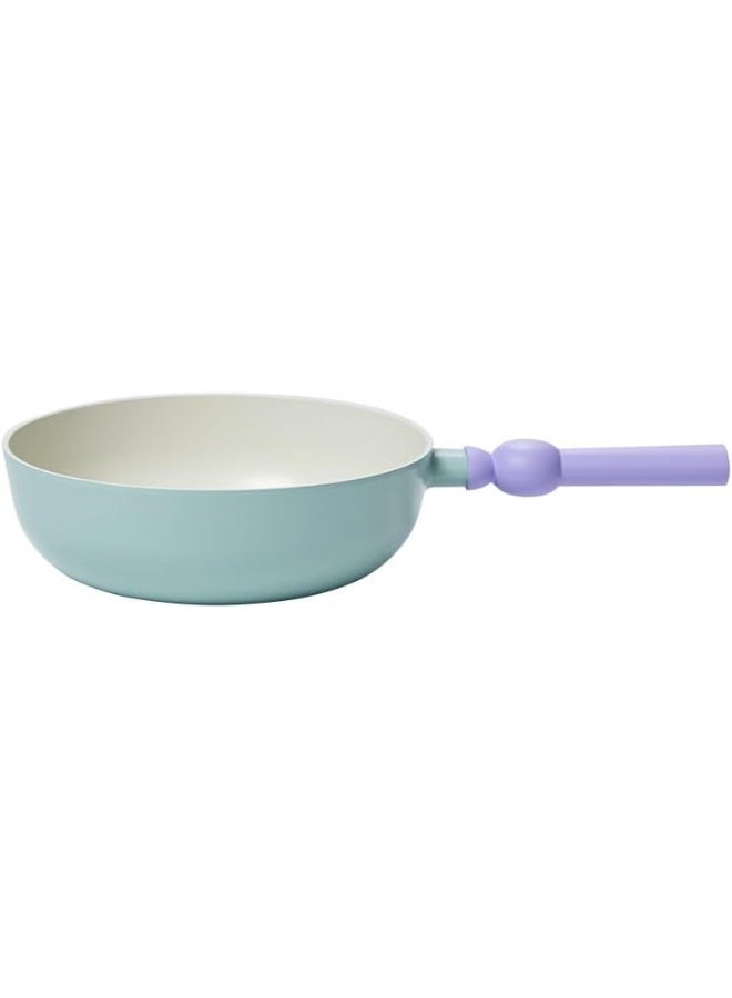 Better Finger Wokpan 22 Cm For Stovetop And Induction Light Blue and Purple 22 cm