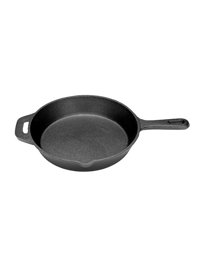 Round Cast Iron Skillet Black 26 x 4cm