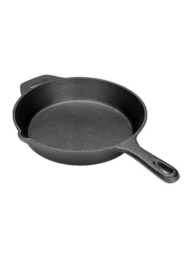 Round Cast Iron Skillet Black 26 x 4cm