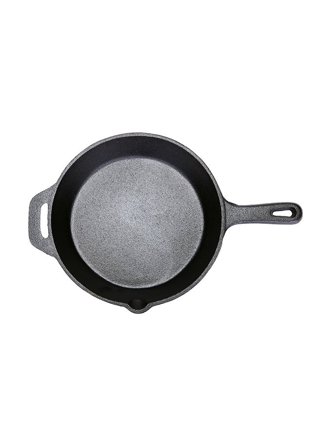 Round Cast Iron Skillet Black 26 x 4cm