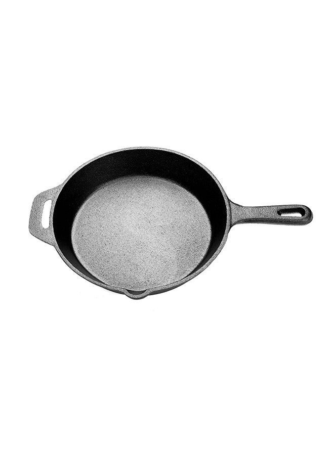 Round Cast Iron Skillet Black 26 x 4cm