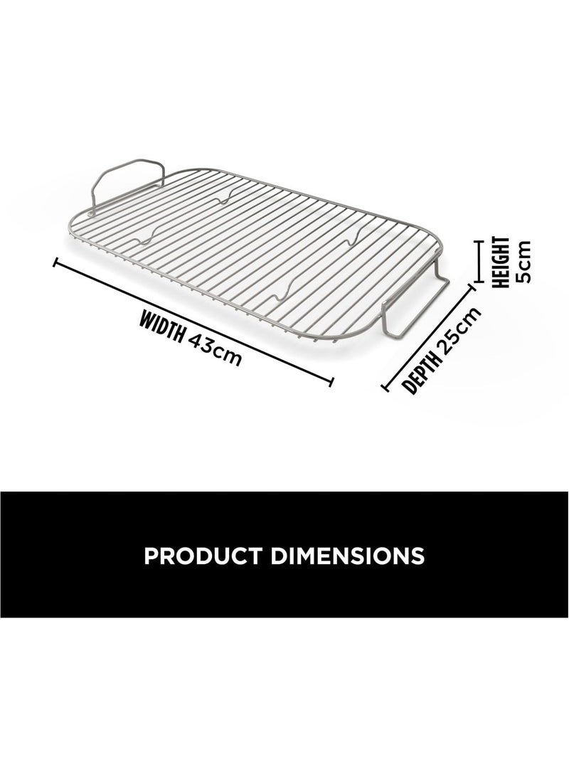 Ninja Woodfire XL Roast And Smoke Rack, Compatible with Ninja Woodfire XL BBQ Grill, Dimensions: 43cmx25cm, XSKOGXLRSRKEU