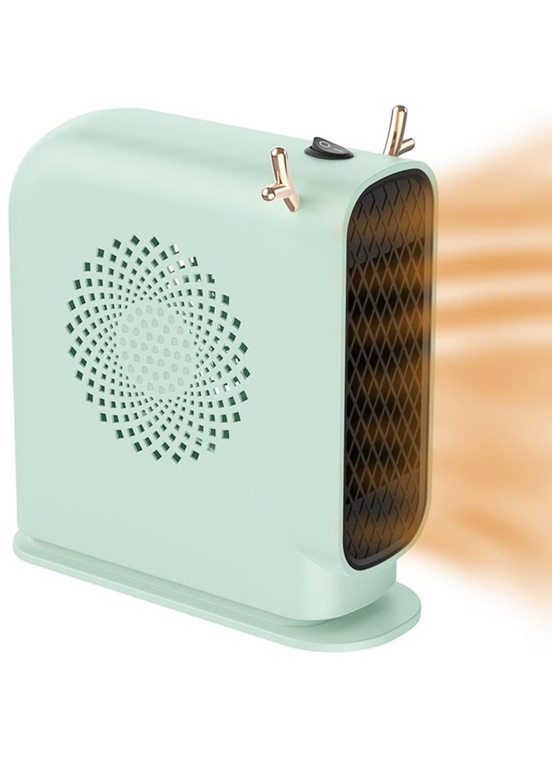 1pc mini desktop electric heater, overheat and overturn protection, safe to use, ideal for heating study and office