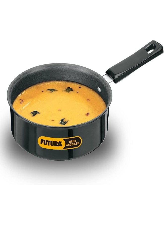 Futura Hard Anodised Saucepan Without Lid 3.25Mm Thick 2.25 Litre s Black