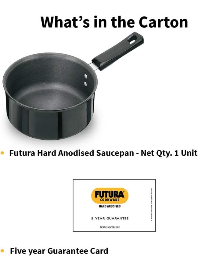 Futura Hard Anodised Saucepan Without Lid 3.25Mm Thick 2.25 Litre s Black