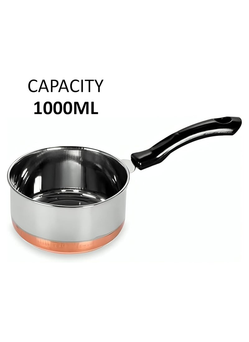 Stainless Steel Copper Base Saucepan with Handle 16cm