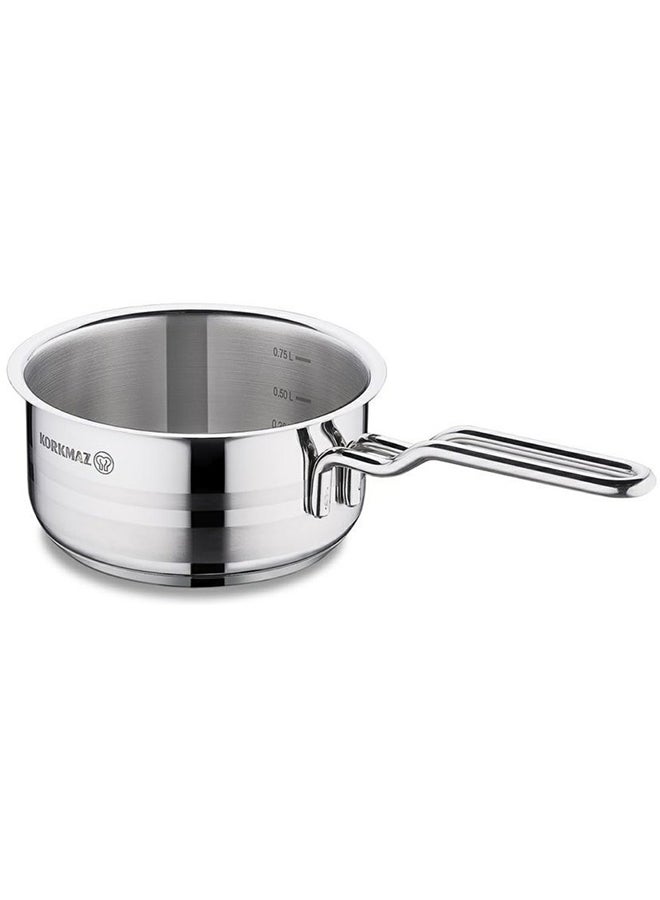 Korkmaz Astra 2 Saucepan 14 X 7 Cm 1.0 Ltr Silver