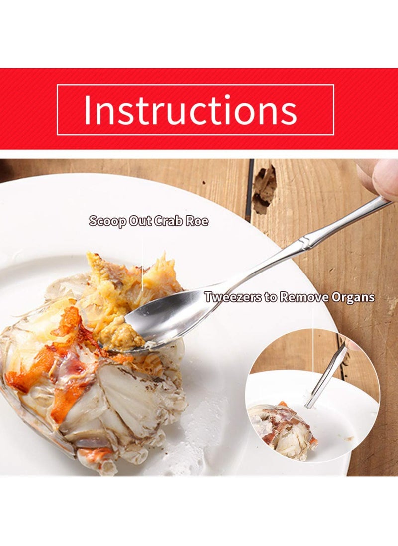 SYOSI Seafood Tool Set, 8 Pcs Lobster and Crab Opener Tools, Stainless Steel Seafood Scissors Claw Forks Picks Set for Lobster, Crab, Shellfish and Oyster