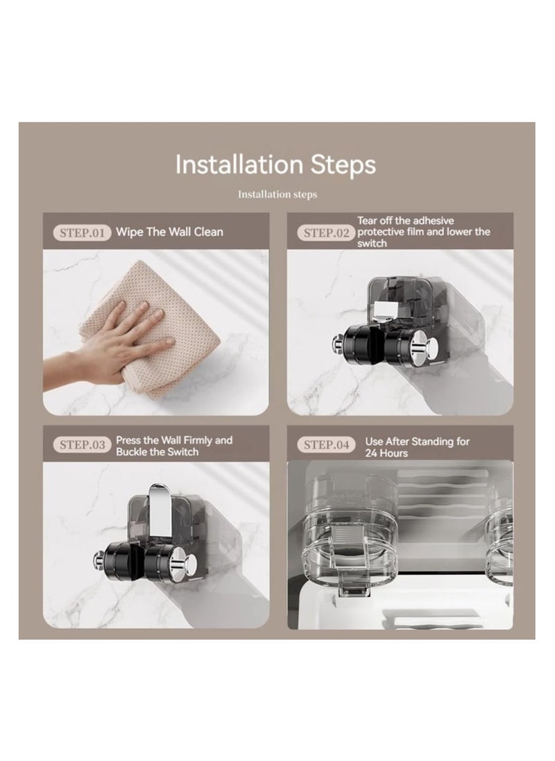 Wall-Mounted Suction Cup Knife Rack, Magnetic Knife Holder for Wall, Suction Cup Hanging Iron Knife Holder, No Drilling Magnetic Knife Block Utensil Organizer, Hanging Knife Rack for Home Kitchen