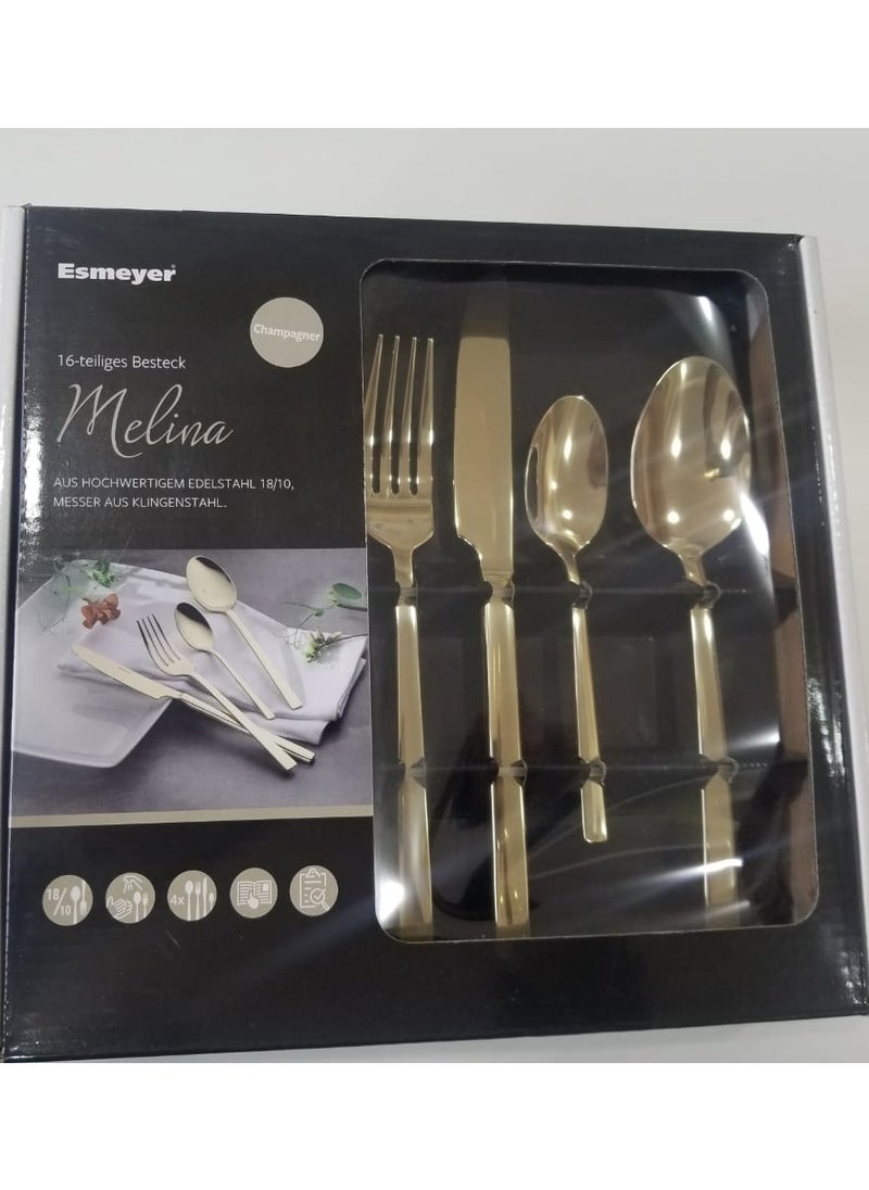 golden spoon ,set 16 pcs  elegant look