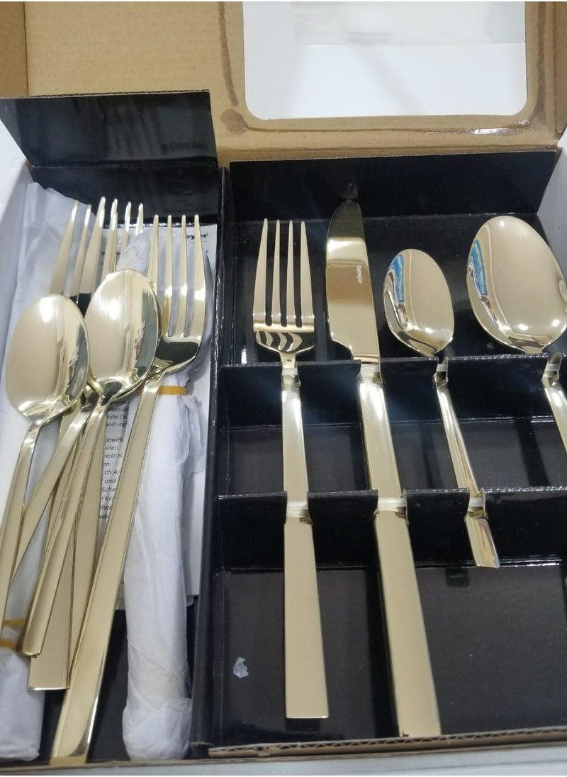 golden spoon ,set 16 pcs  elegant look