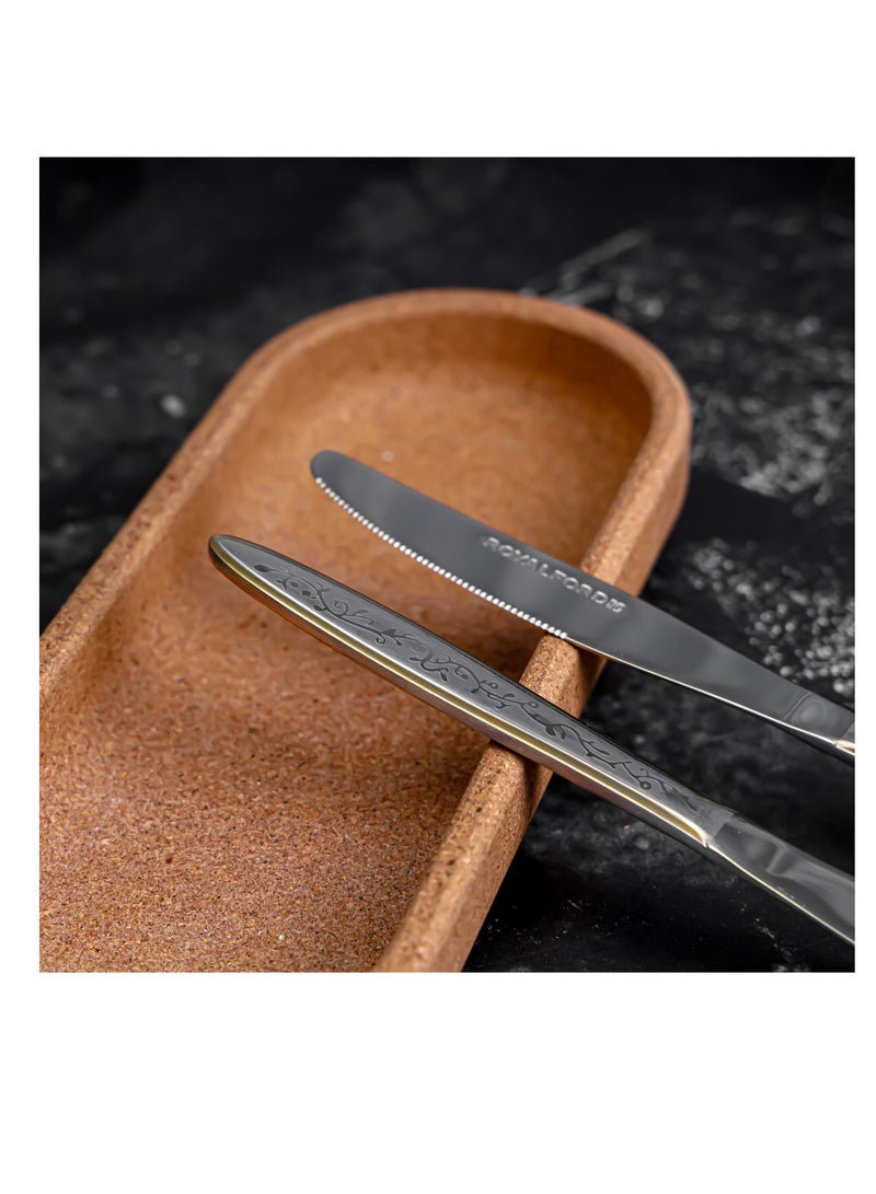 Royalford 2-piece Stainless Steel Table Knife- RF12553/ 23 cm, Stylish and Light-Weight Silver