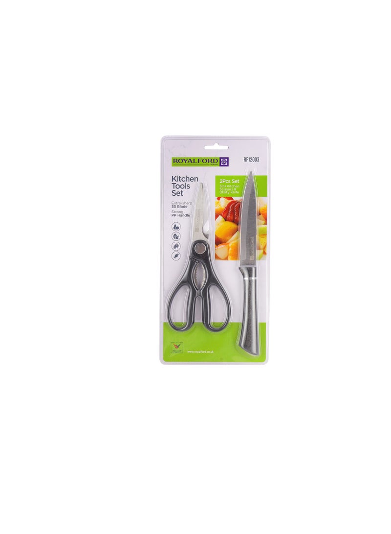 Royalford 2-Piece Kitchen Tools Set- RF12003| Includes 5
