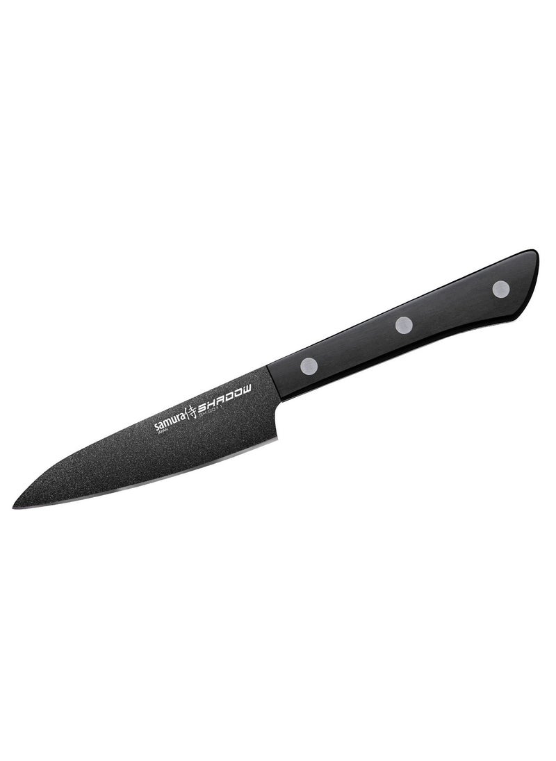 Shadow Paring Knife Black Non-Stick Coating 4.0″ | 58-59 Hardness | AUS-8 Blade | Durable ABS Plastic Handle | Professional Chef Knife | Precision Cutting | Easy Handling | Kitchen Accessory