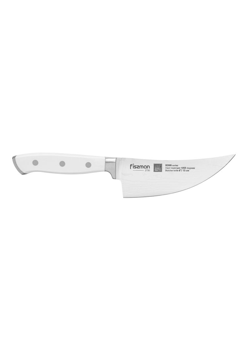 6'' Butcher Knife Bonn Series, with Sharp Blade and Sturdy Non Slip Handle, Minimalist Design, Stainless Steel, Suitable for Home Restaurant