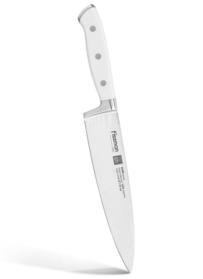 8'' Chef's Knife Bonn Series, with Sharp Blade and Sturdy Non Slip Handle, Minimalist Design, Stainless Steel, Suitable for Home Restaurant