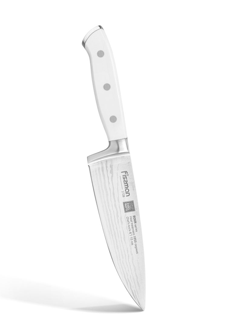 6'' Chef`s Knife Bonn Series, with Sharp Blade and Sturdy Non Slip Handle, Minimalist Design, Stainless Steel, Suitable for Home Restaurant