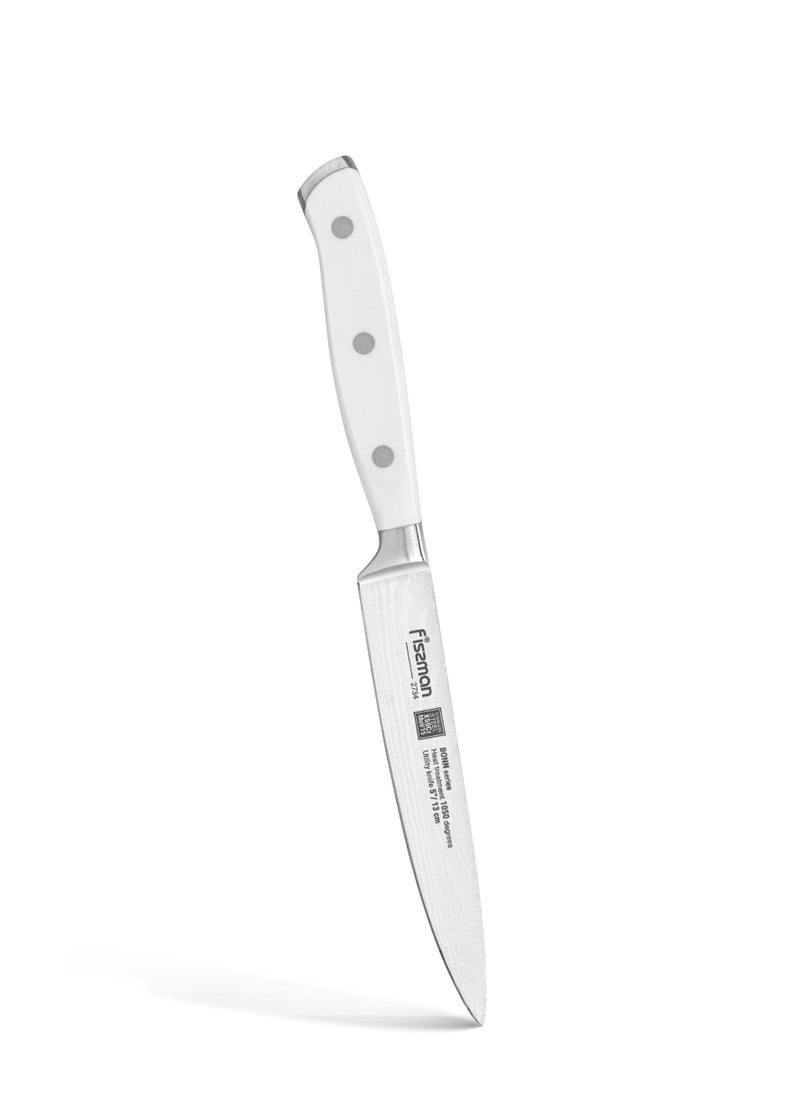 5'' Utility Knife Bonn Series, with Sharp Blade and Sturdy Non Slip Handle, Minimalist Design, Stainless Steel, Suitable for Home Restaurant