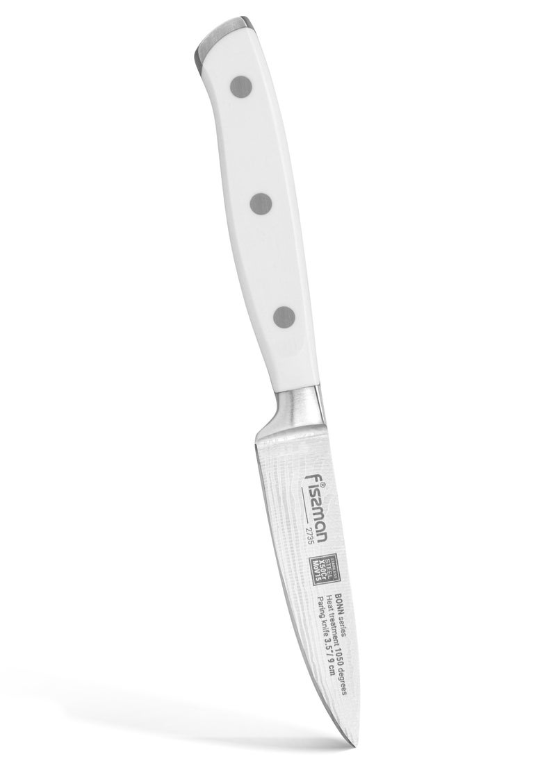 3.5'' Paring Knife Bonn Series, with Sharp Blade and Sturdy Non Slip Handle, Minimalist Design, Stainless Steel, Suitable for Home Restaurant