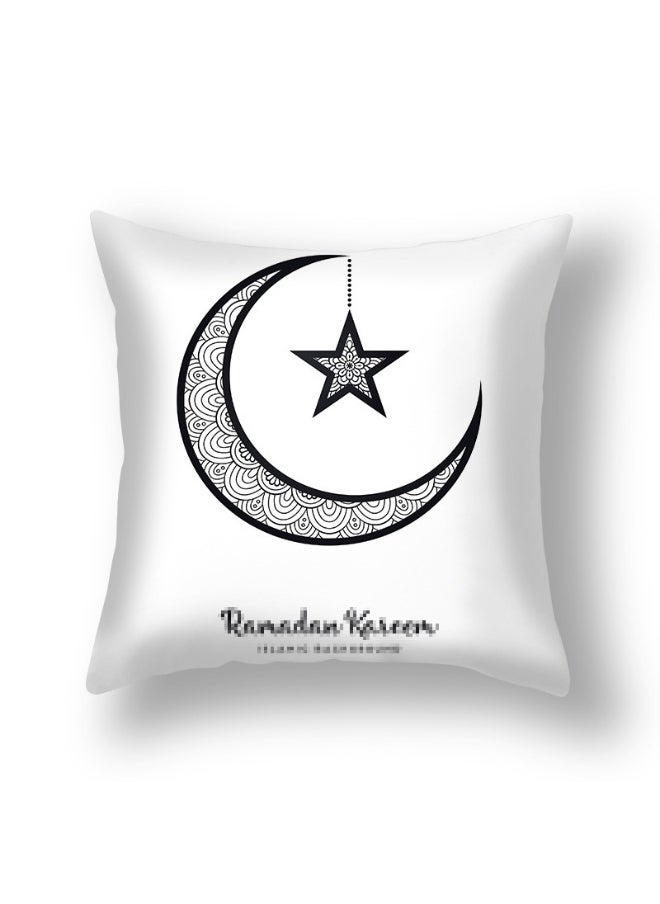 1PCS Decorative Pillow Covers, 45x45 cm Square Star Moon Throw Pillow Cases Palace Cushion Case Covers for Ramadan Couch Sofa Home Car Decoration