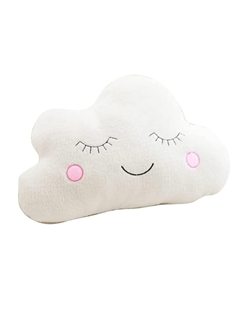 Plush Pillow, Lightweight And Portable Cloud Shape Pillow, Comfortable Leasy To Clean Decorative Pillow, Soft And Durable Kids Cushion For Home Kids Room, (1pc, White)