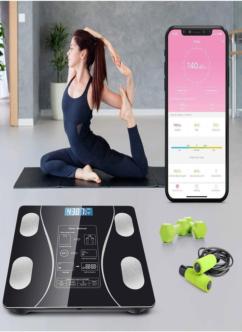 smart body fat scale bluetooth body fat monitors digital scale for bathroom scale measure weight body fat bmi body composition analyzer smartphone application bluetooth synchronous scale