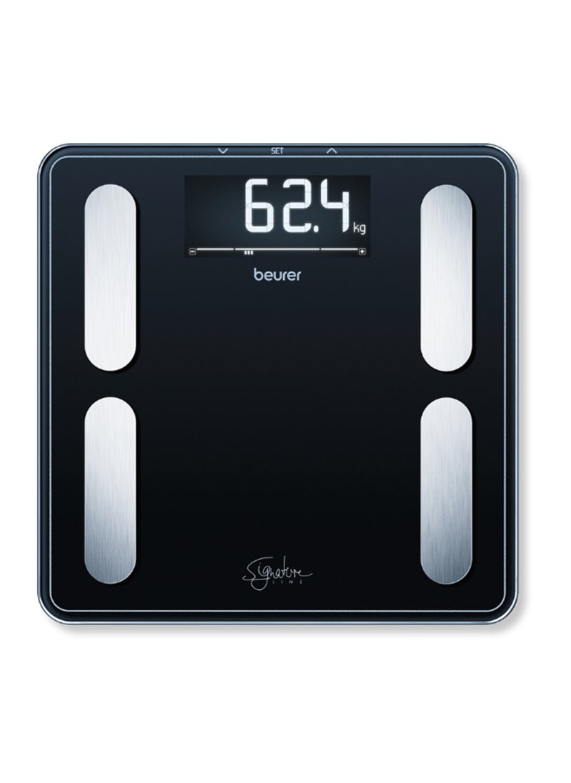 BF 400 - Black Signature Line Diagnostic Scale – Precise Body Analysis for Up to 10 People | Large Inverse LCD Display | 200 kg Capacity