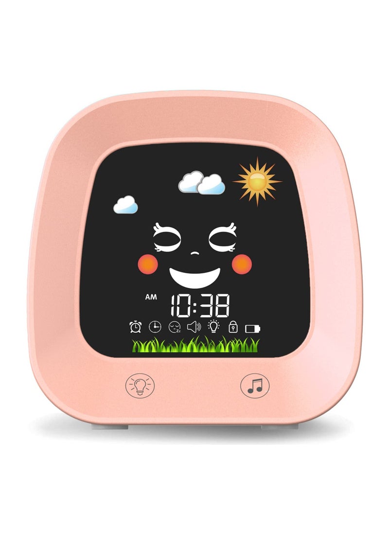 SYOSI Kids Alarm Clock, Digital Wake up Clock for Kids Bedroom, Toddlers Sleep Trainer with Sound Machine Night Light Nap Timer, Digital Clocks for Boy Girl Birthday Gift