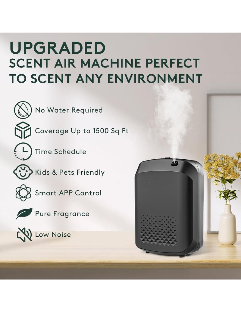 Home Smart Aromatherapy Machine, Bluetooth Hotel Series Diffuser, Waterless Essential Oil Diffuser 400ml Cold Air Fragrance Diffuser, Air Freshener for Hotels, Offices, Homes, Spas, Bathrooms (Black)