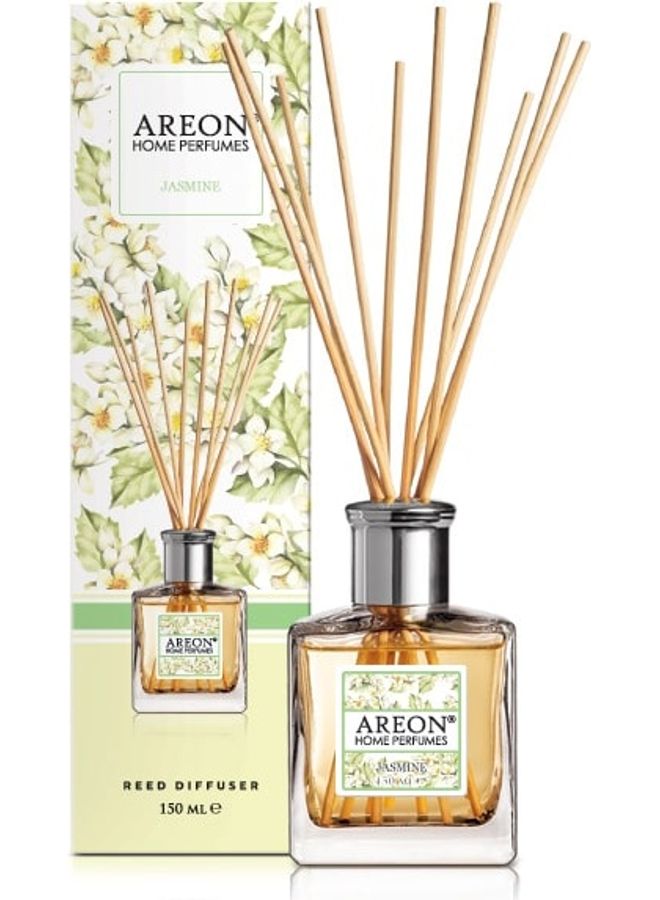 Reed Diffuser With Incense Sticks Jasmine Beige 150ml