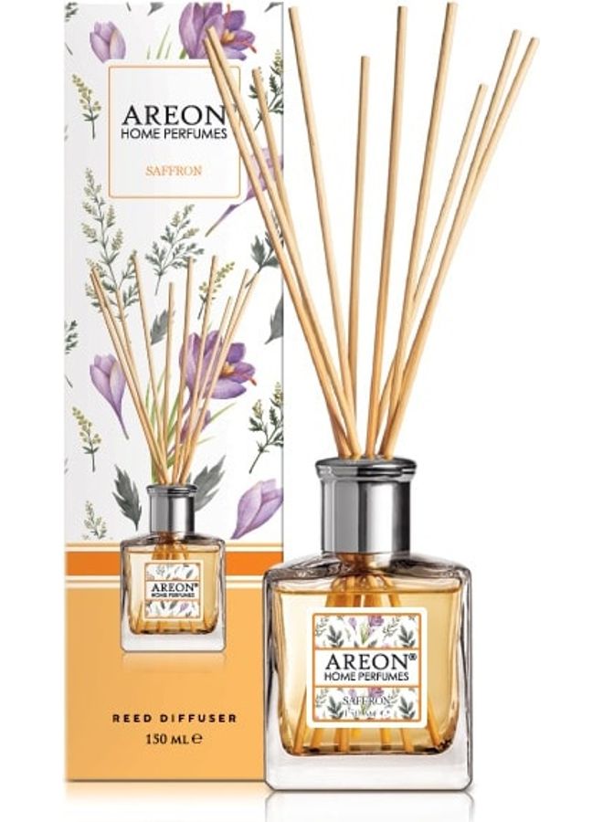 Reed Diffuser With Incense Sticks Saffron Yellow 150ml